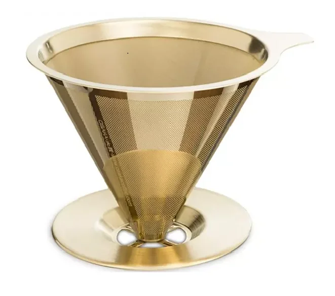 

Titanium Coated Gold Color Stainless Steel Coffee Dripper