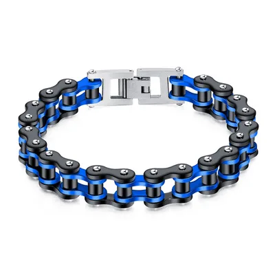 

Mens Bikers Bracelet Stainless Steel Motorcycle Bike Chain Bracelets 8.4 Inch