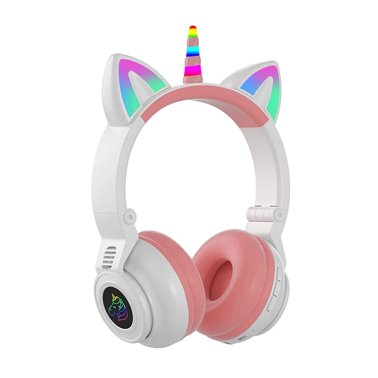 

Stn27 Pink Cat Ear For Kids Foldable Kids Headphones Kid Toddler Children Headphones Cute Wireless Headphones