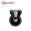 custom 4-inch Gray Conductive TPR Fixed Casters Equipment Casters in Electronic Industry