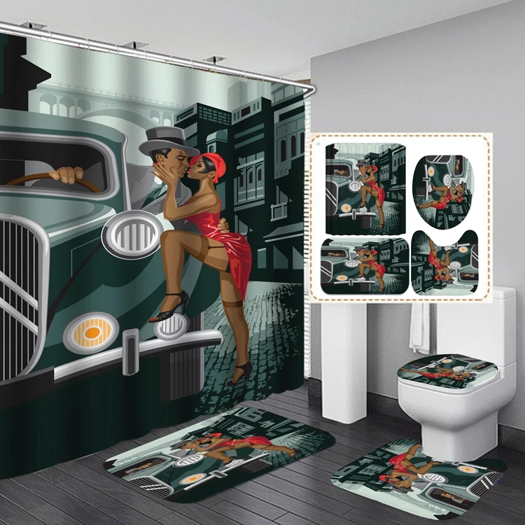 

African Shower Curtains For Bathroom, Design Shower Curtain Water Repellent