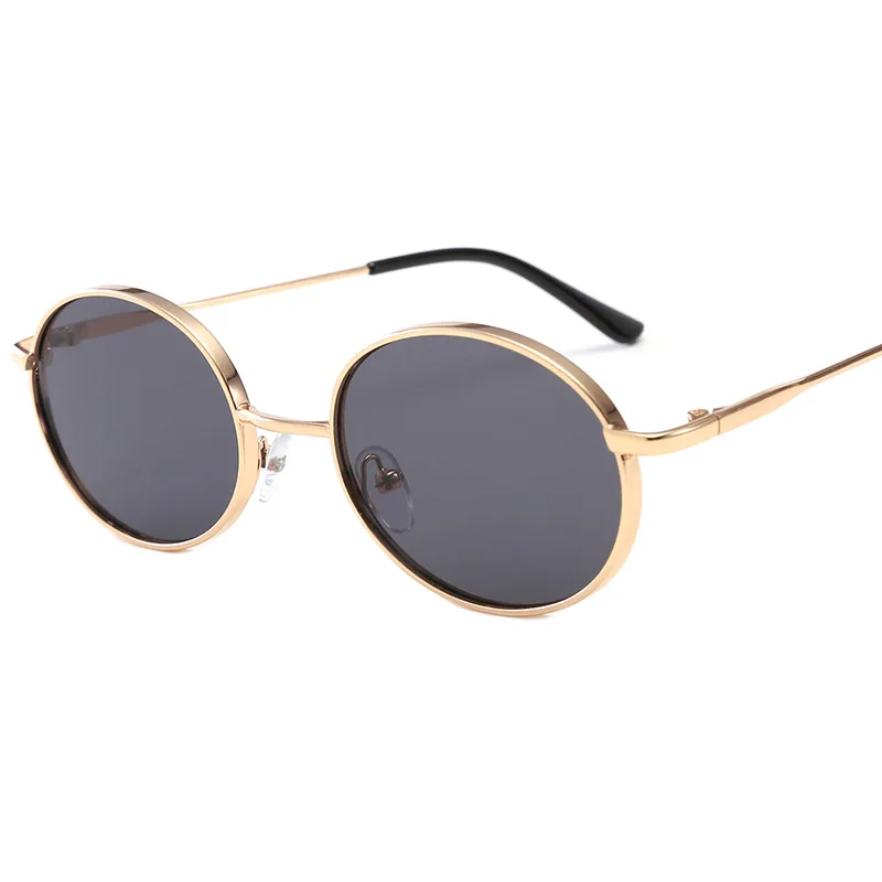 

Wholesale brand design retro oval metal sun glasses unisex vintage round sunglasses women men