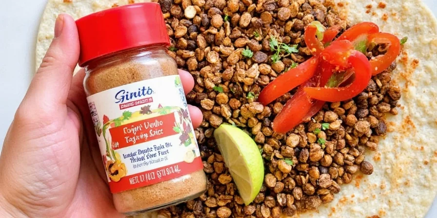World map with fajita spices around the globe
