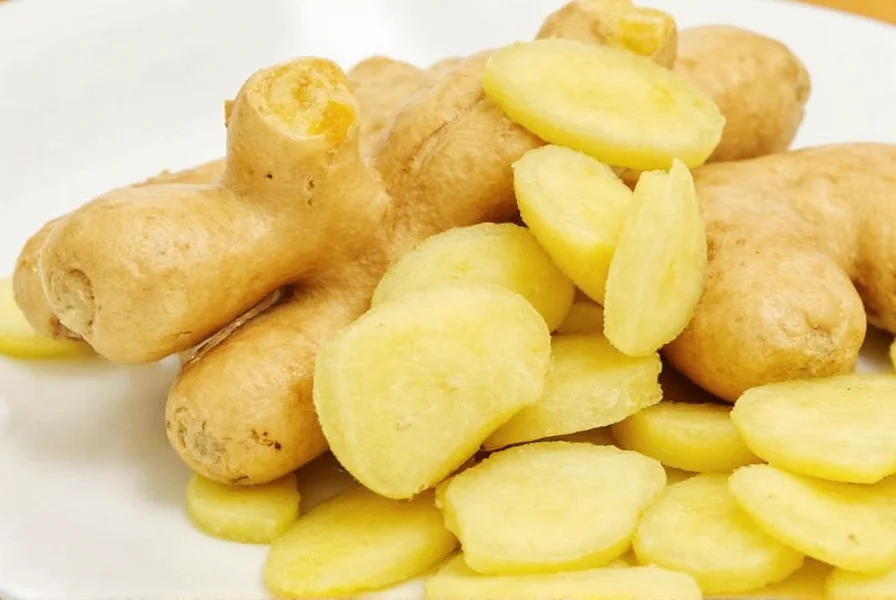 Fresh ginger root selection in Walmart produce section showing multiple ginger pieces in mesh bags