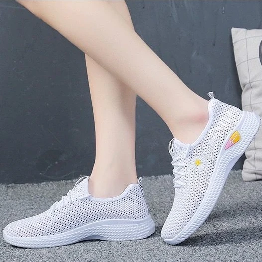 Hongyan New Women's Shoes Fashion Running Network Casual Korean Version Soft Sole Small White Shoes
