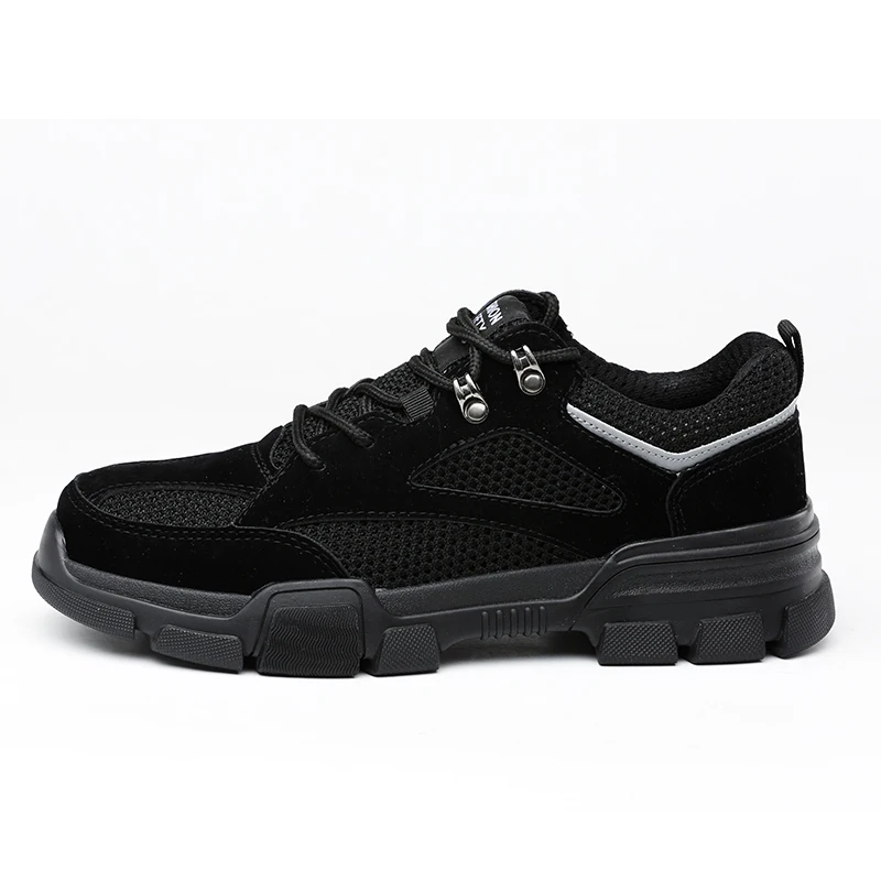 

Hot sale Non-slip Smash-resistant, puncture-resistant, indestructible Men's breathable work shoes safety shoes, Black khaki