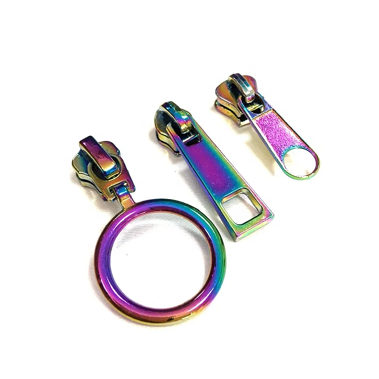 Outdoor Sport Rainbow Slider Fancy Decorative Custom Zipper Head Slider