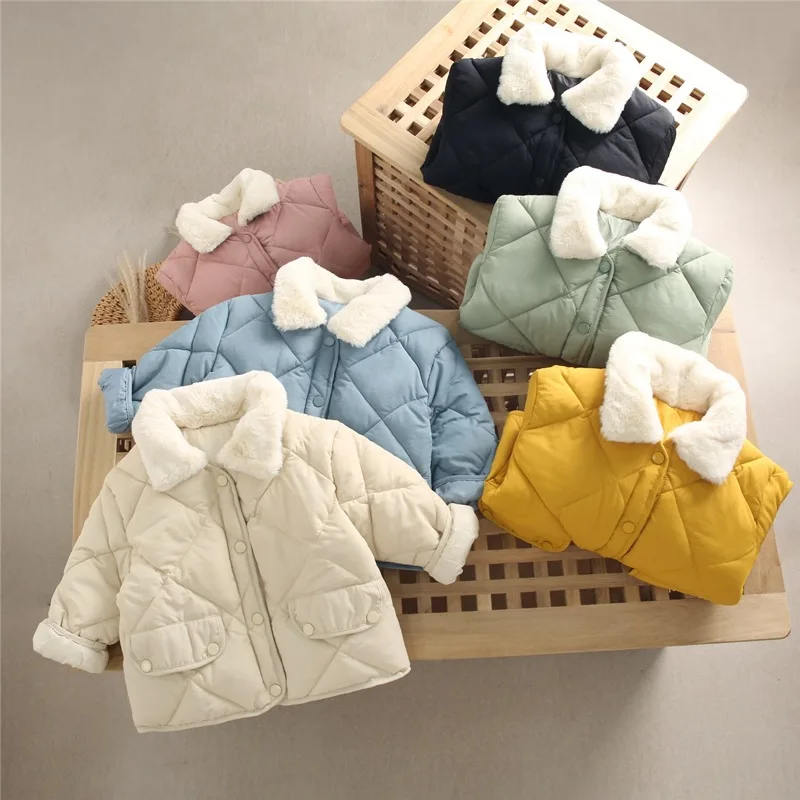 

C006 Children Clothing Warm Winter Down Cotton-padded Jacket Kids Coat Wholesale price