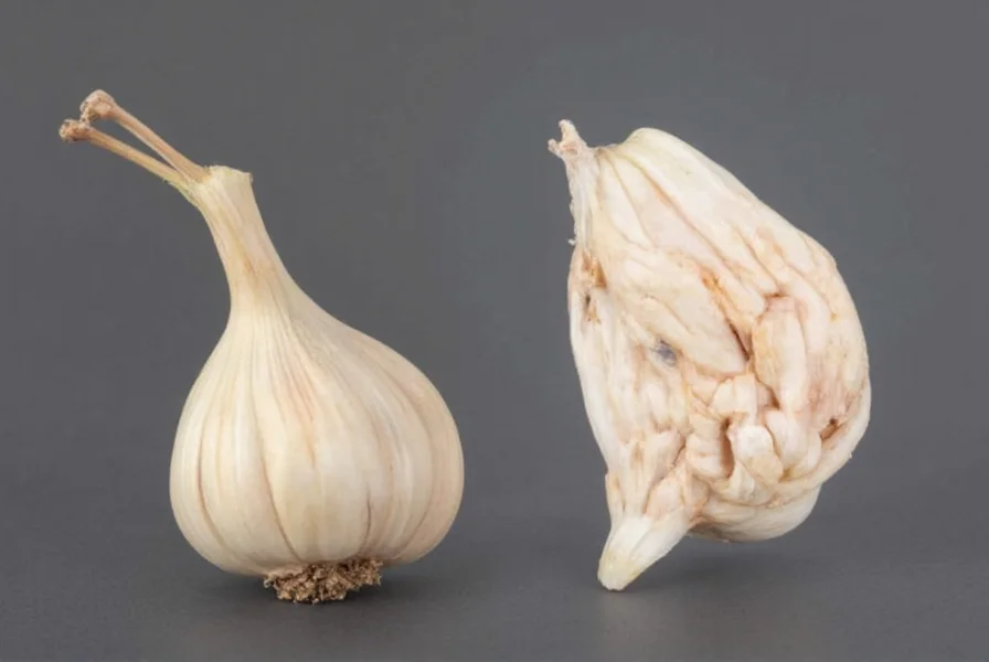 Vergleich verschiedener Knoblauchzehen-Größen