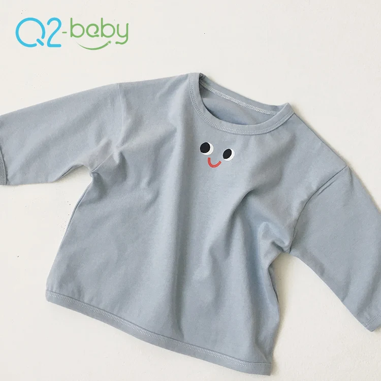 
Q2-baby Cartoon Eye Printed Cotton Long Sleeve Baby Boy Girl Pullover T-Shirts 