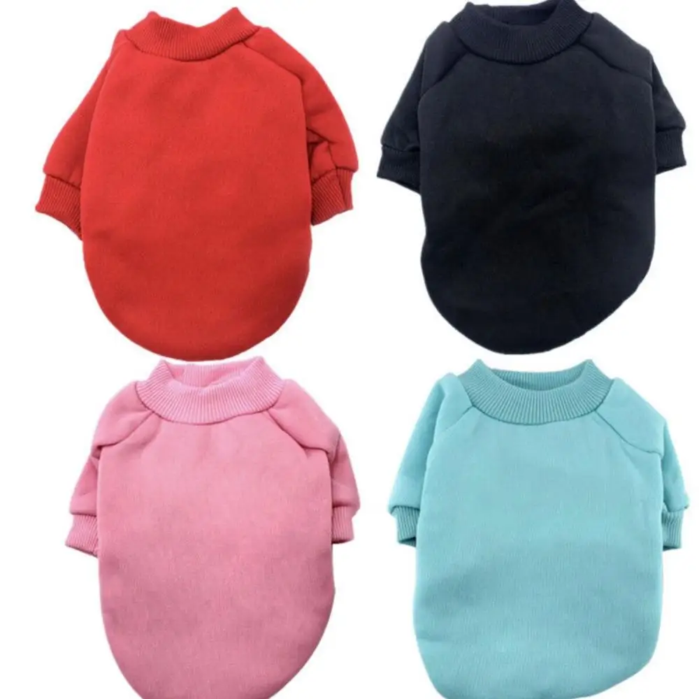 

Wholesale warm thick fleece plain blank dog sweatshirt