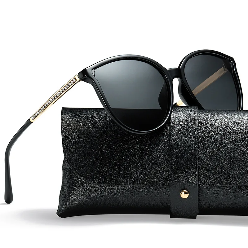 Fashion Korea Style Diamond Decor Women Sunglasses High Quality Outdoor Travel Polarized Sun Glasses For Ladies