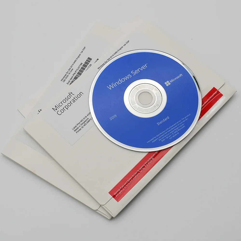 

English Microsoft Windows Server 2019 Standard DVD retail original Key download windows sever 2019 software