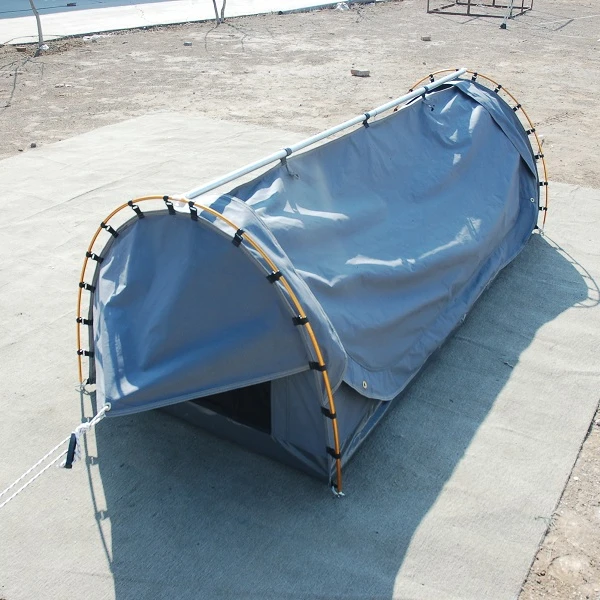 

Factory wholesale camping hiking waterproof canvas fabric portable swag tent