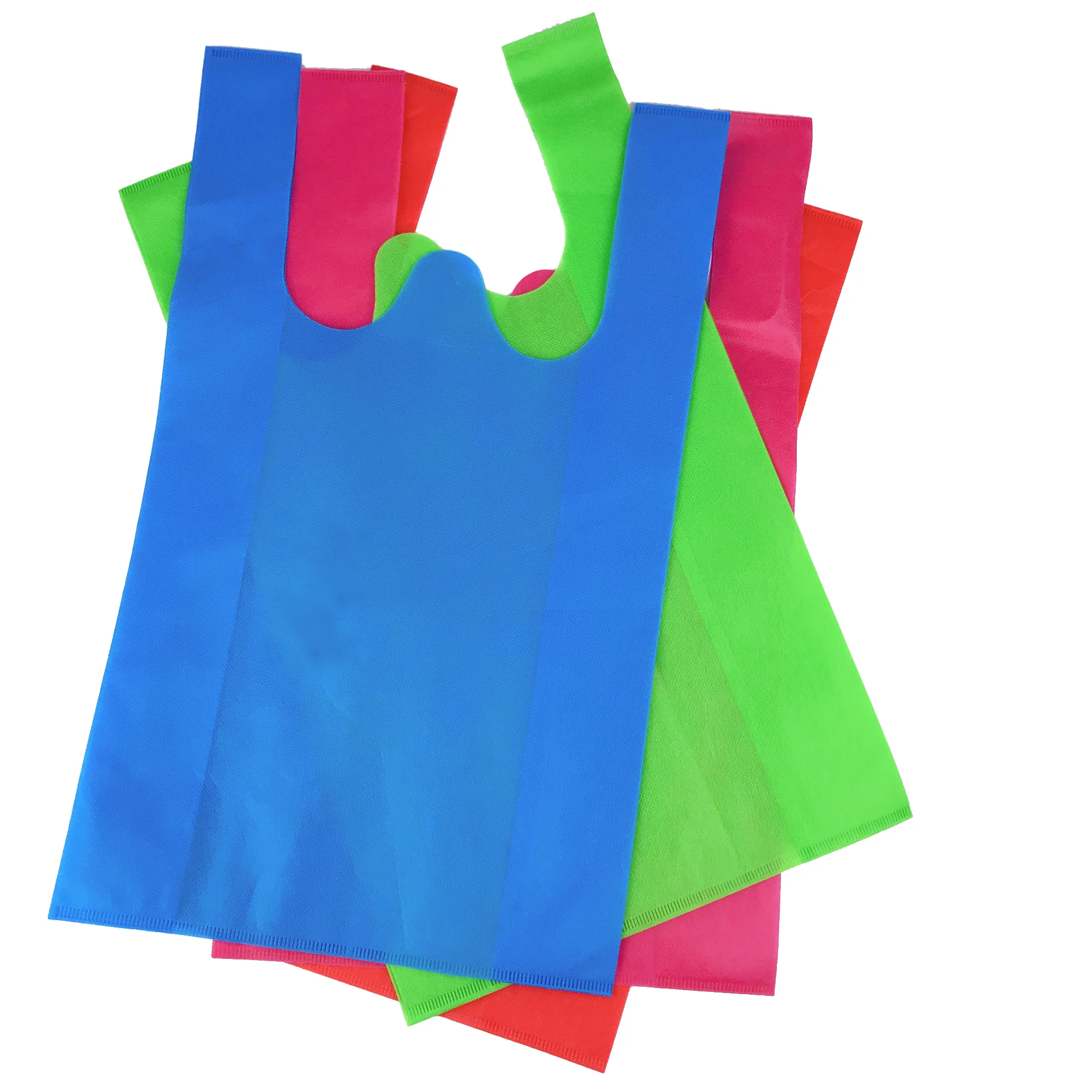 

Heat Seal Customized Size Sewing Promotional T-shirt Non Woven Fabric Vest Bag, Choose