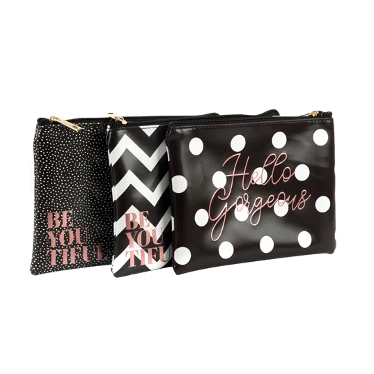 

Cheap wholesale Cosmetic Bag with zipper Customized Travel Makeup Bag For Women, As pictures