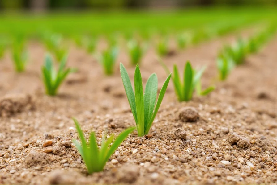 Close-up of cumin seeds being planted in well-prepared sandy loam soil with proper spacing