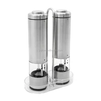 

Powerful battery operated salt and pepper grinder set/Electric stainless steel pepper grinders