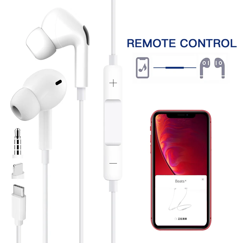 

universal white TPE in ear microphone wired earphones manufacturers 2020 super bass