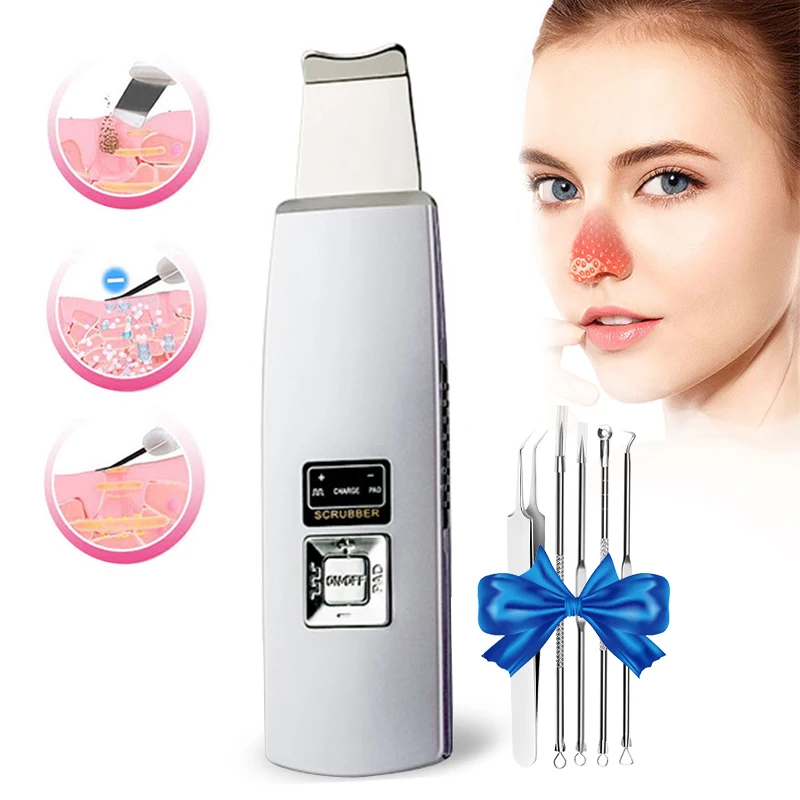 

Professional portable sonic spatula face ionic peeling beauty machine facial ultrasonic skin scrubber