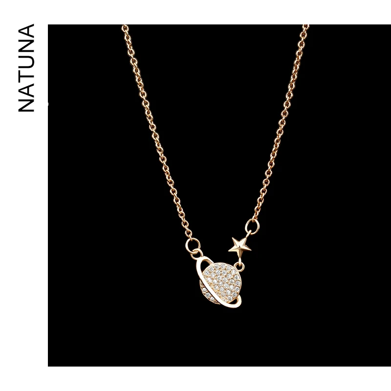 NATUNA Custom Planet Necklace Pure Silver Female Jewelry Sterling Silver Collar Chain 2023 Trendy Necklace for Women