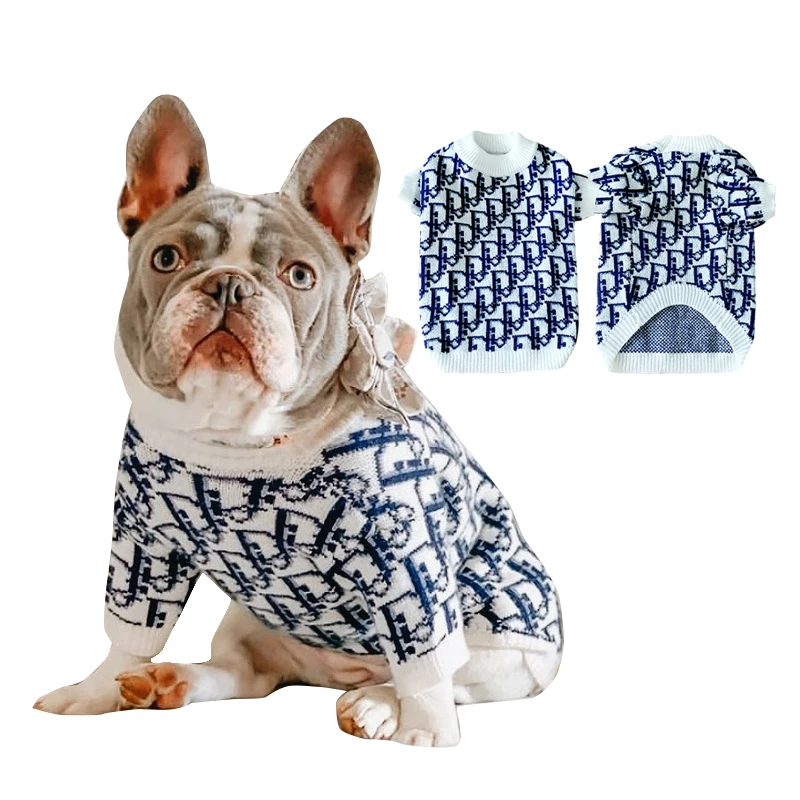 

2021 new clothes for pet dogs keep warm in winter fashion bulldog sweaters