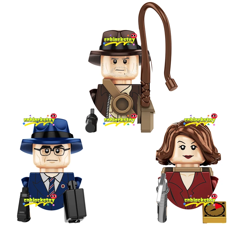 

Famous Movie Indiana Jones the Dial of Destiny Helena Mini Character ABS Plastic Building Block Figure Kids Collect Toy KF6190