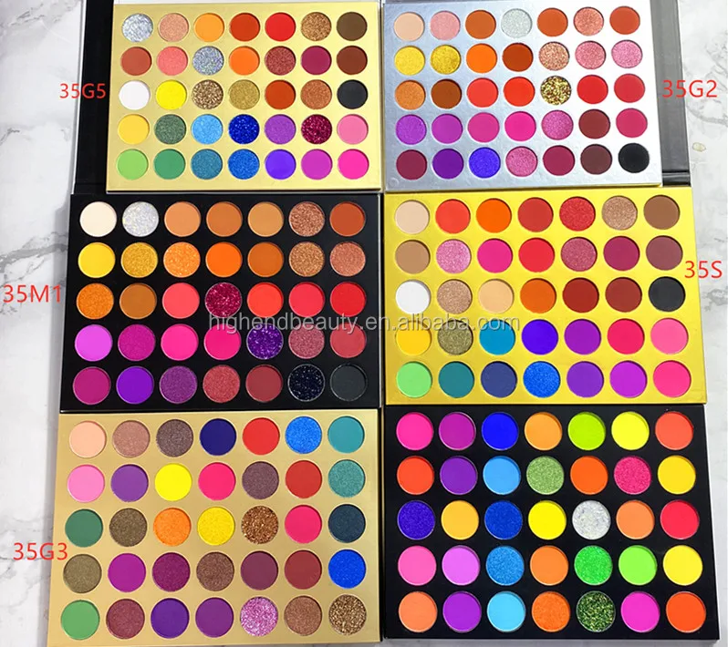 

Hot 35 colors makeup lady eyeshadow palette professional customized brand eyeshadow free samples cosmetics eyeshadow palette