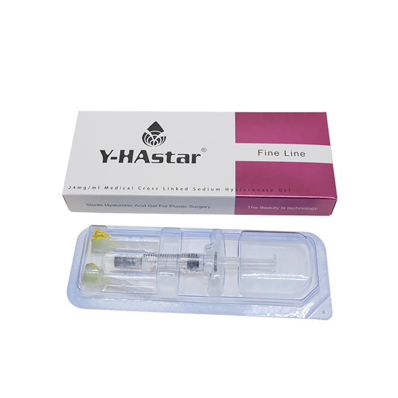 

Cosmetic fine dermal filler hyaluronic acid injection for face, Transparent