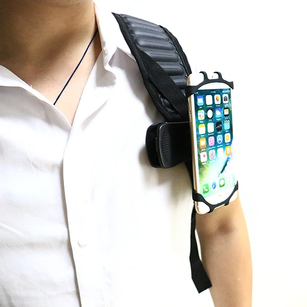 backpack shoulder strap cell phone holder