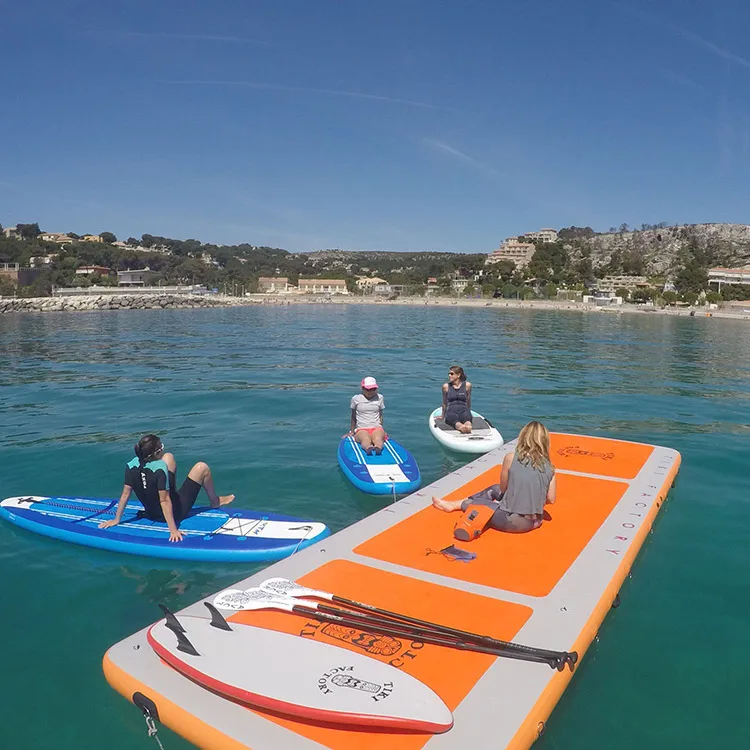 

6x2x0.2m Drop stitch EVA mat inflatable leisure holiday club floating pontoon dock island jet ski water platform