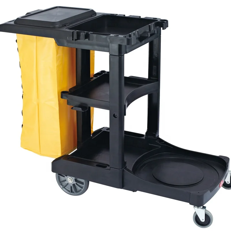 Gnf Plastic Hospital Cleaning Trolley Cart Hotel Trolley Room Service