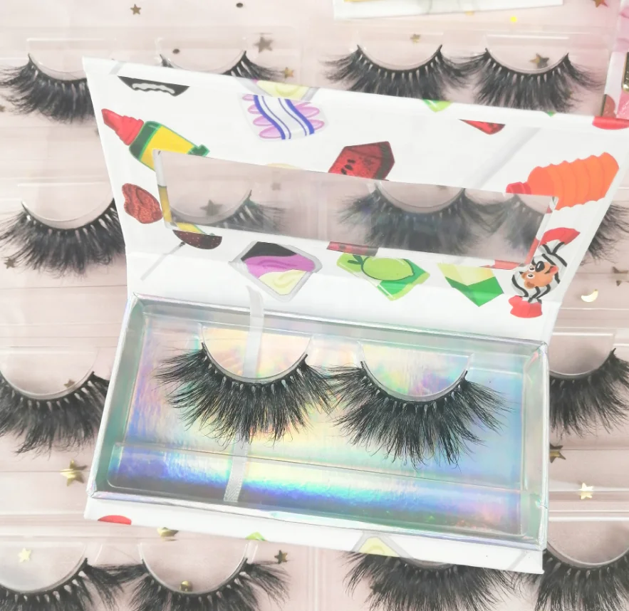 

2021 new arrivals wholesale mink eyelash vendor customized boxes, Natural black