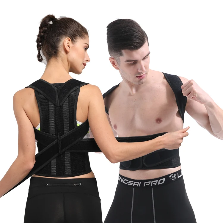 

Adjustable & Comfy Back Support Concealer Back Brace Posture Corrector for Improves Posture and Back Pain Relief, Black