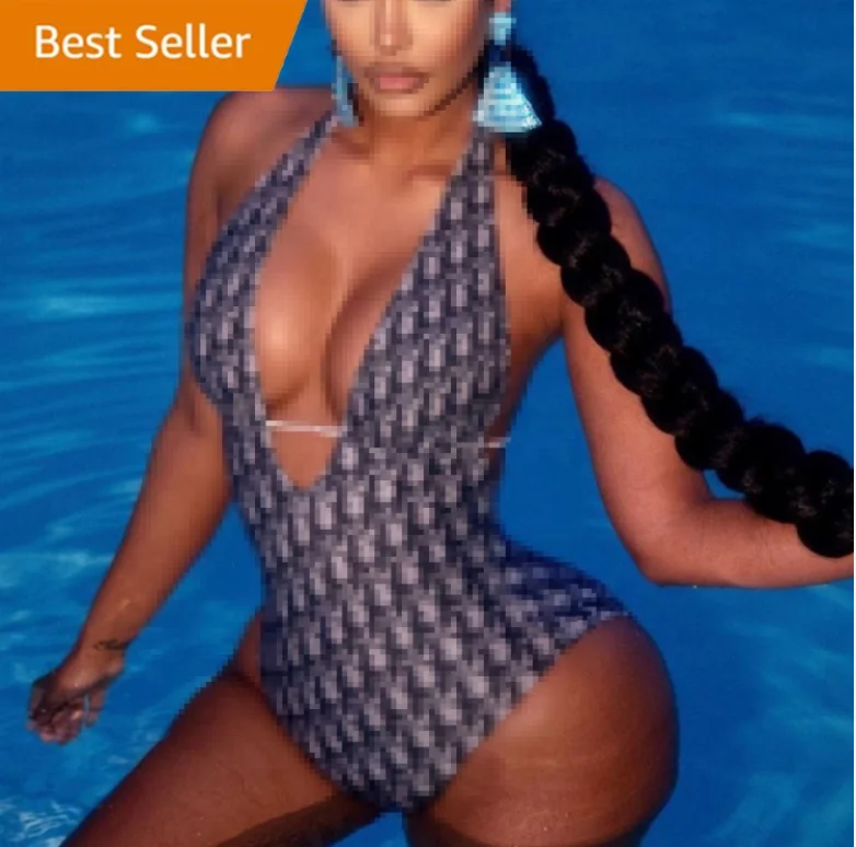 

2021 Deep V Designer Swim Wear Bathing Suits Sexy Swim Wear One Piece Bathingsuits Women Swimwear Famous Brands Name Swimsuits