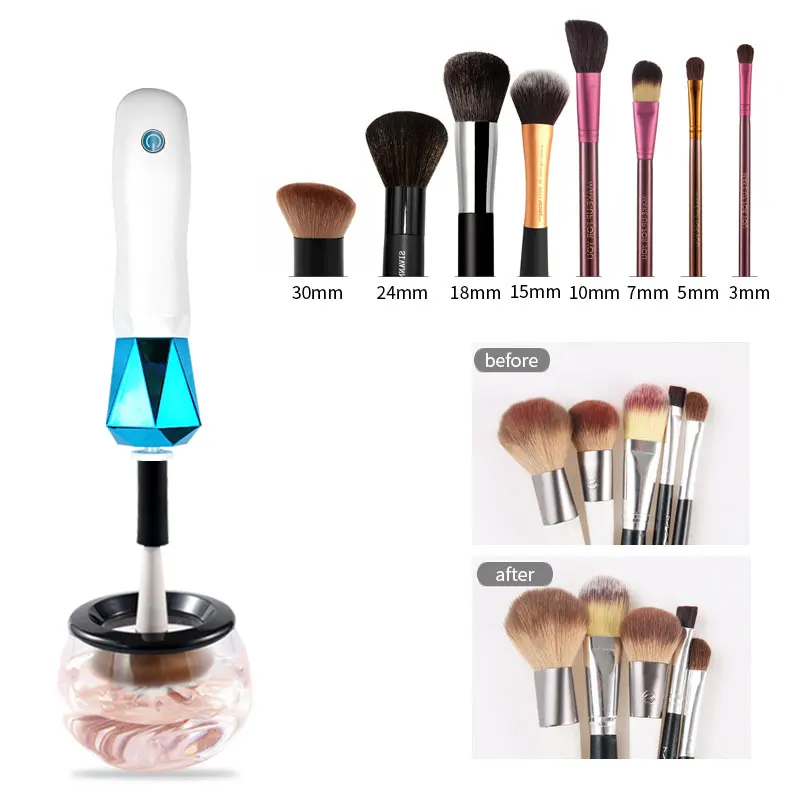 

Makeup Brush Cleaner and Dryer Machine with Powerful Spinner Clean and Dry in Seconds for All Size Cosmetic Brushes, Blue-green