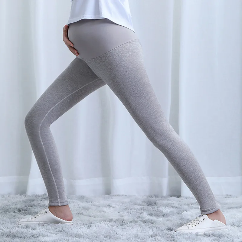 

Wholesale Logo Custom Breathable Cotton Maternity Leggings Waist Support Belly Pregnant Women Wear Trousers Clothes