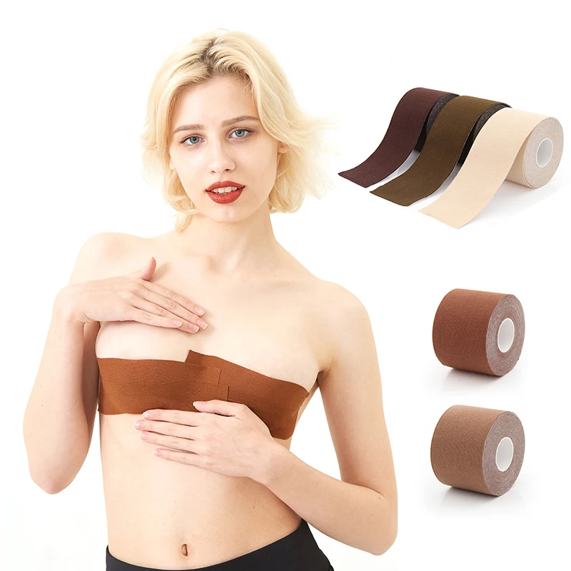 

Women Reusable Invisible Sexy Adhesive Lift Boob Tape with Silicone Nipple Cover