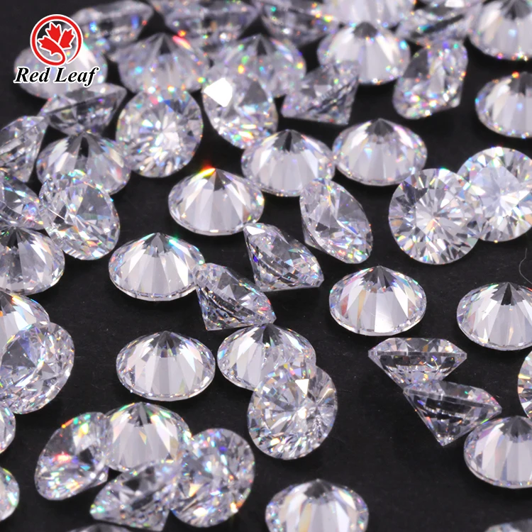 

Redleaf Jewelry Wholesale price 5a gemstones white zircon diamonds cut cz stone cubic zirconia