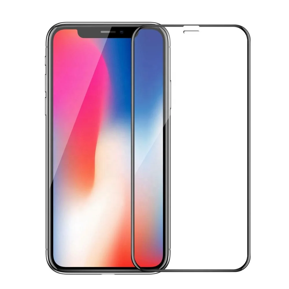 

Factory Quality Mobile Tempered Glass Screen Protector 9D Cellphone Glass Screen Protectors For iPhone 11 X XS Screen+Protector, Black&white