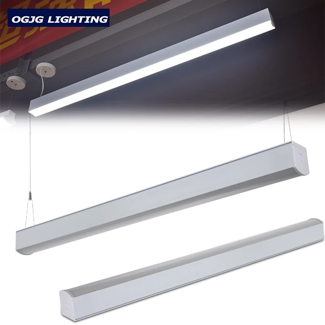 4ft 5ft 8ft linkable connectable commercial shop kitchen fixtures diffuse linear double sided led strip light