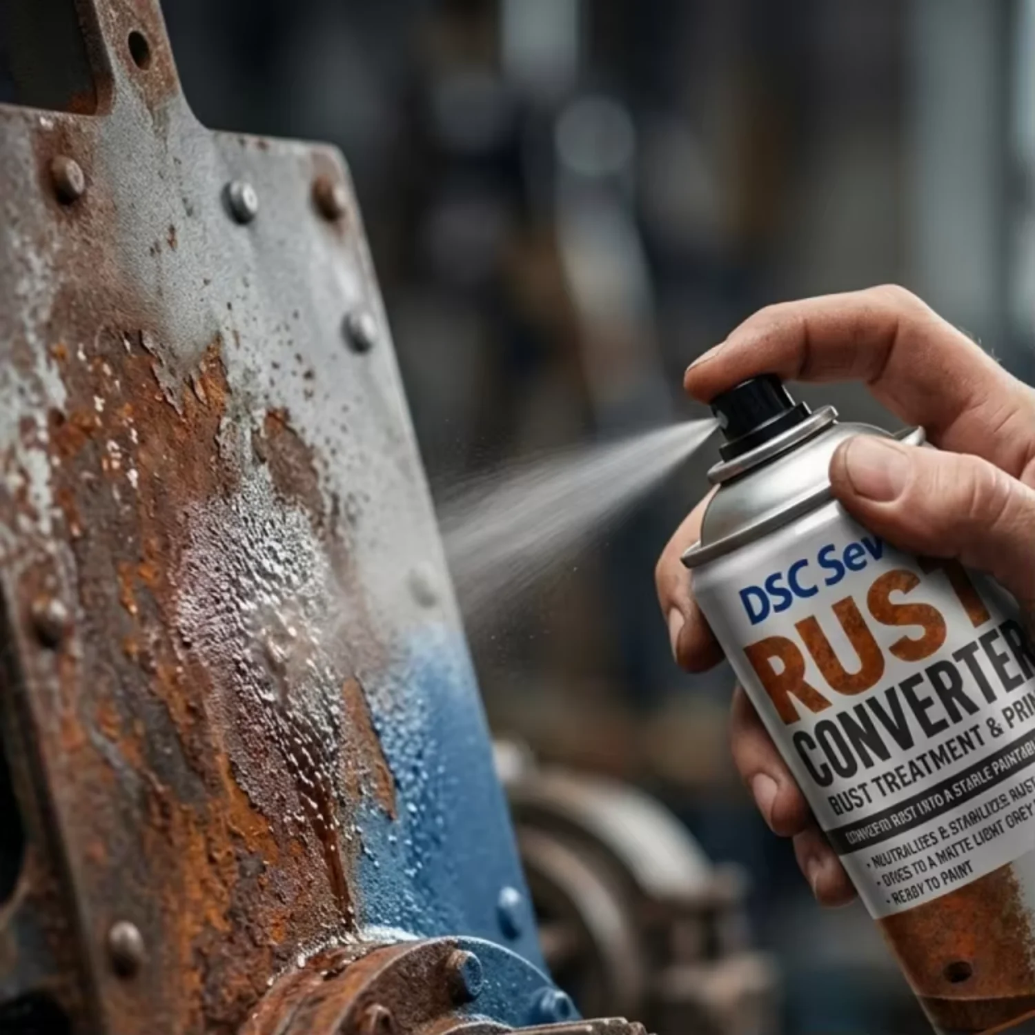 400ml Acrylic Aerosol Rust Converter Spray Paint for Rust Treatment and Steel Metal Restoration