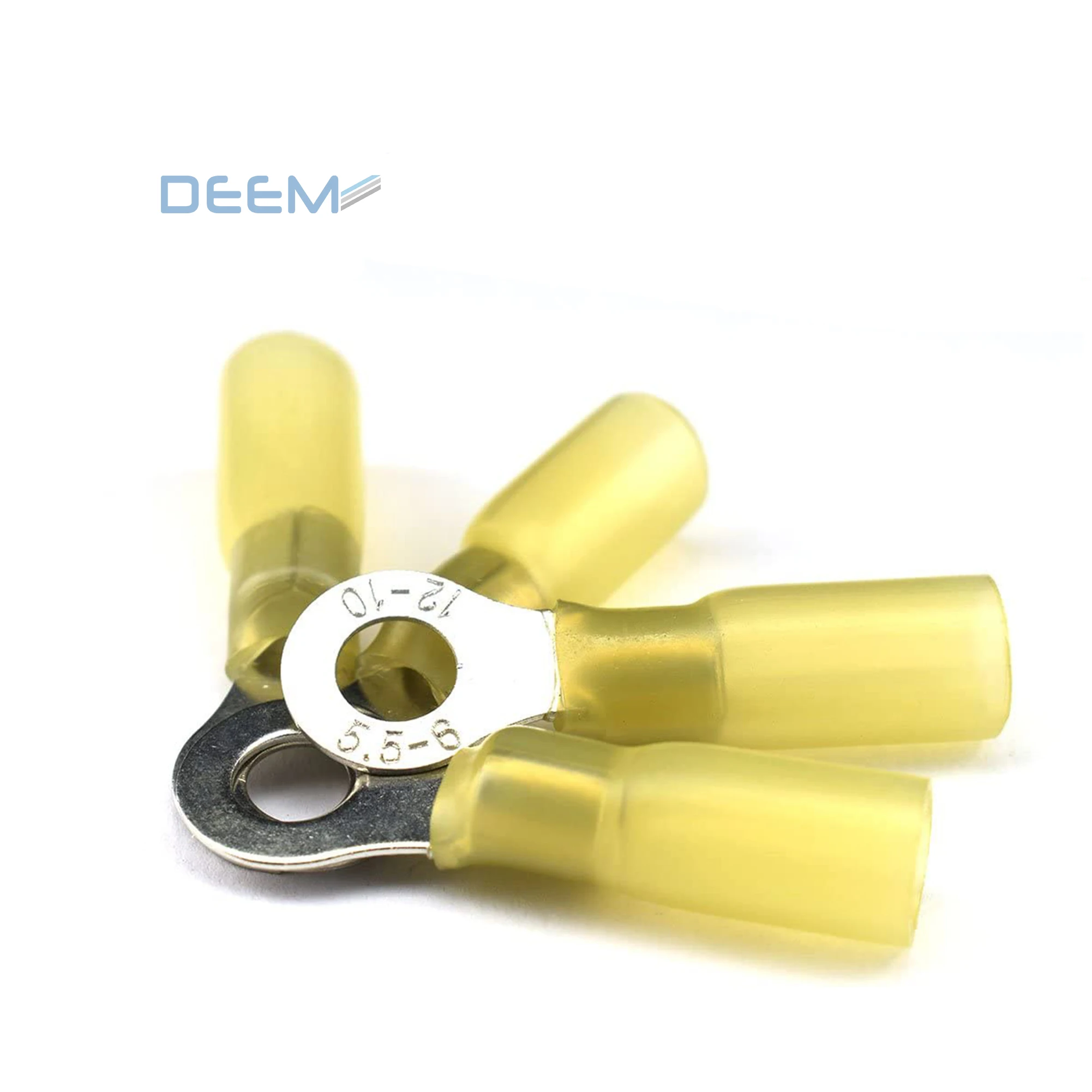 

DEEM Heat shrink terminal ring type crimp seal Electrical Crimp ring Terminal Spade butt splice wire insulation