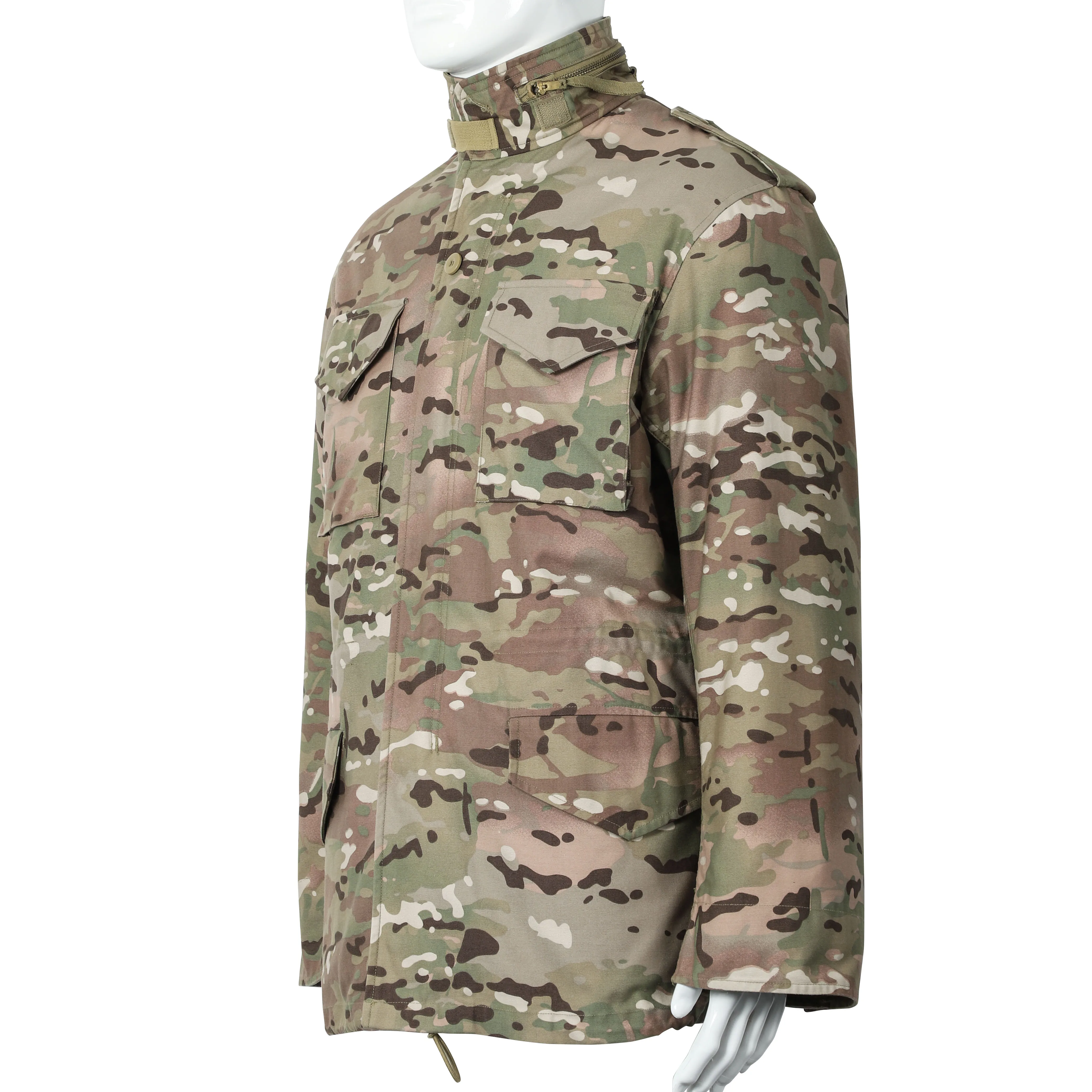 

OEM Camouflage Uniform M-65 Field Jacket (with Warm Liner) Parka, Black,army green,gary