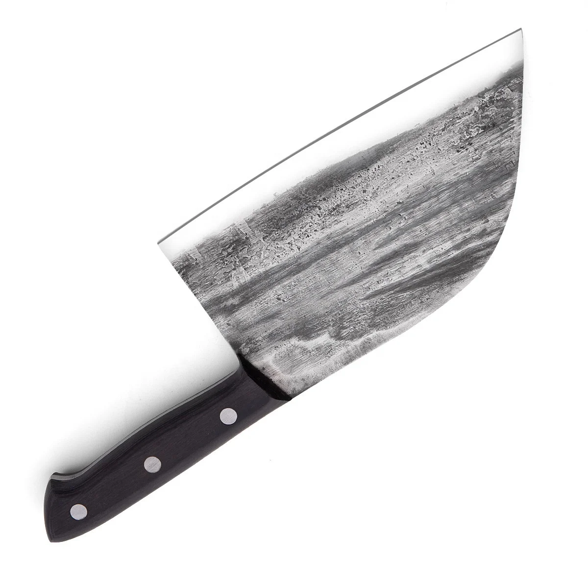 

7 inch Handmade Forged High carbon Clad Steel serbian chef Kitchen Cleaver Filleting Slicing Broad Butcher knife