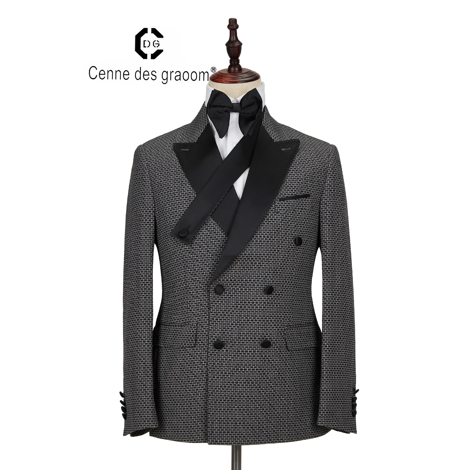 

Newest custom man jacket business suit men's wedding suits tuxedos set, Gray