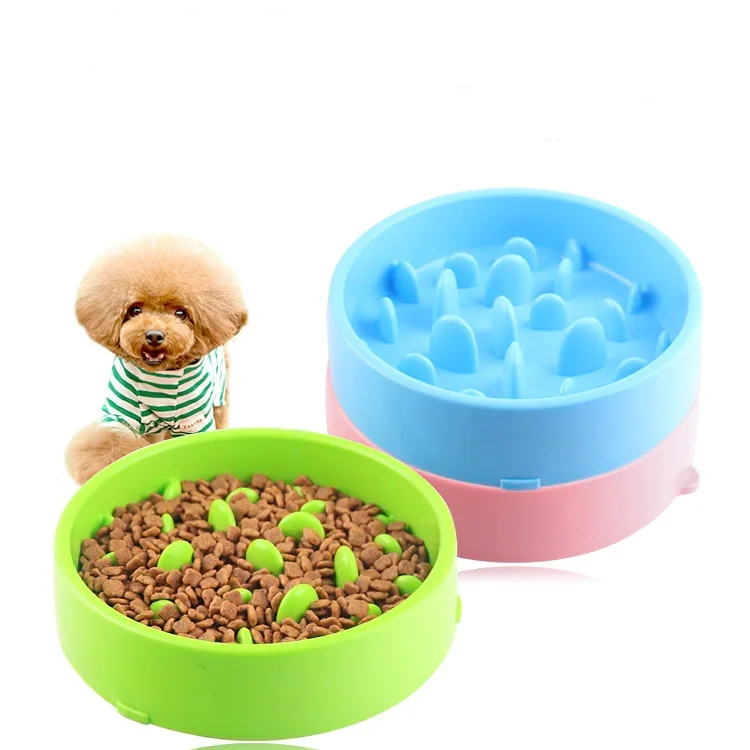 

Factory Direct Sales Pure Colors Plastic Prevent Choke Slow Feed Silicone Slow Dog Feeding Bowl, Picture colors