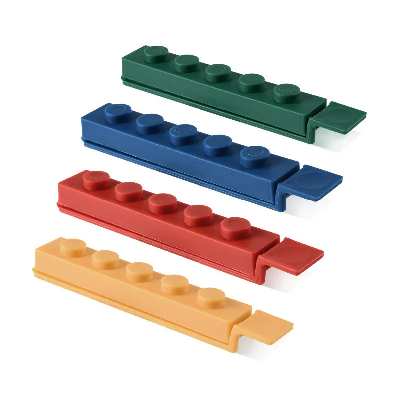 

Plastic building block design kitchen preservation sealing clips for food, Multicolor