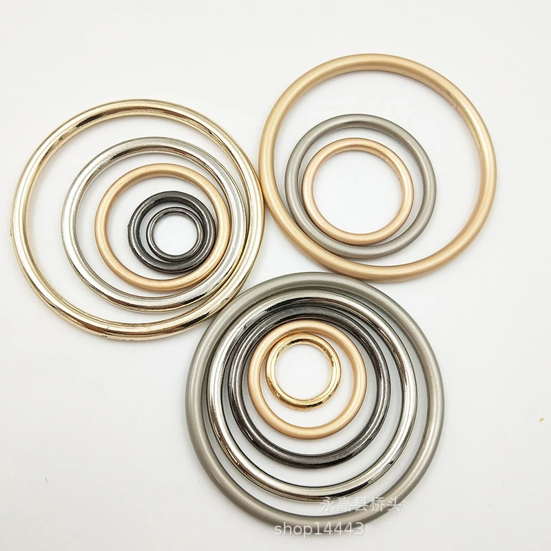 

zinc alloy custom round closed various size metal ring for bag accessories garment high quality metal 40mm 50mmo ring, Shiny gold,shiny silver,gunmetal,antique brass,customized etc.