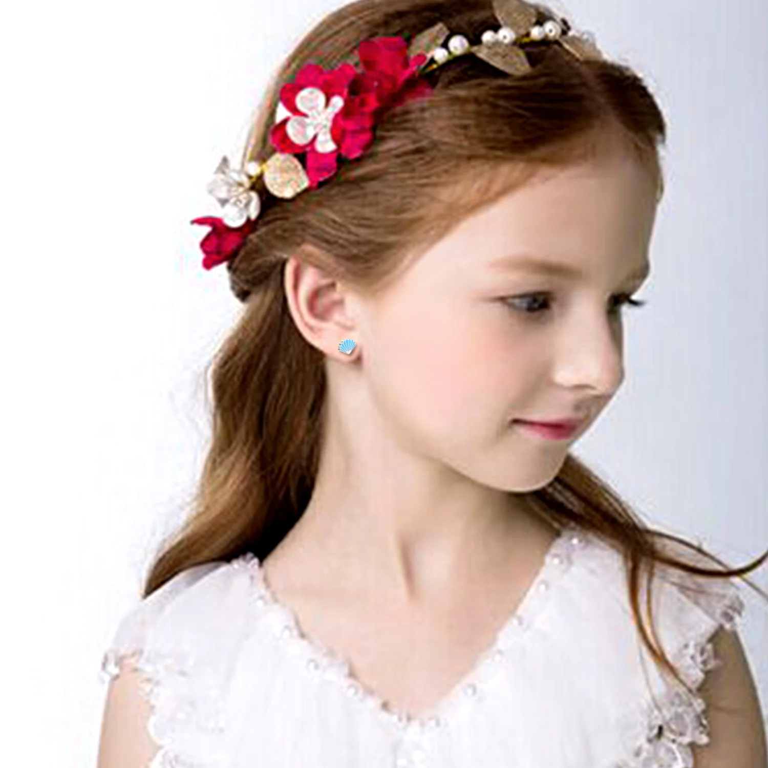 

Stainless Steel Kids Earring Small Cute Shape baby Screw Silver Earrings for little Girl
